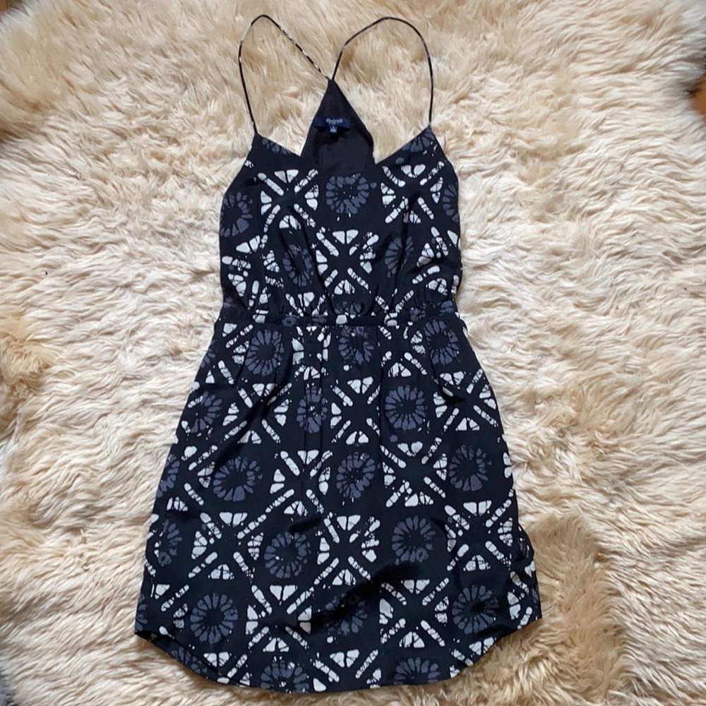 Madewell Black Strappy Silk Dress